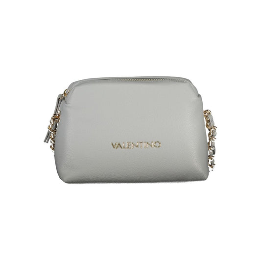 Mario Valentino Gray Polyethylene Handbag with Adjustable Chain Strap