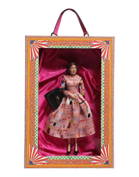 Dolce & Gabbana Pink Dress Ceramic Porcelain Fashion Leather Sicily Doll