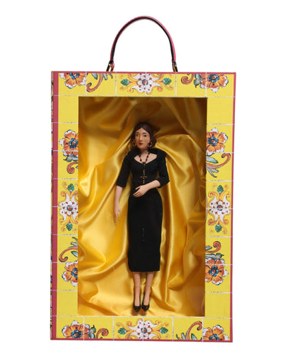 Dolce & Gabbana Black Dress Ceramic Porcelain Fashion Leather Sicily Doll - IMMACOLATA