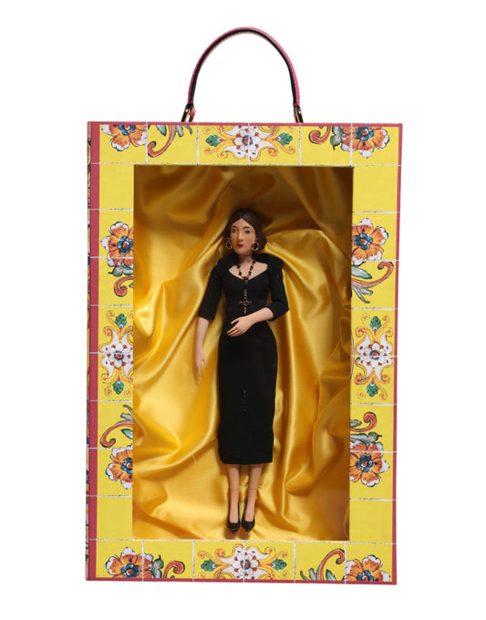 Dolce & Gabbana Black Dress Ceramic Porcelain Fashion Leather Sicily Doll - IMMACOLATA