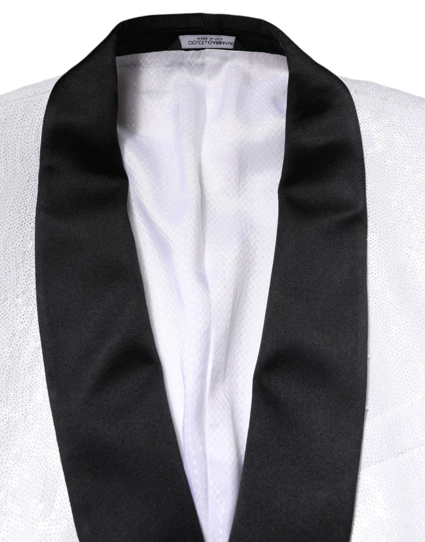 Dolce & Gabbana White Nylon Single Breasted Blazer Coat