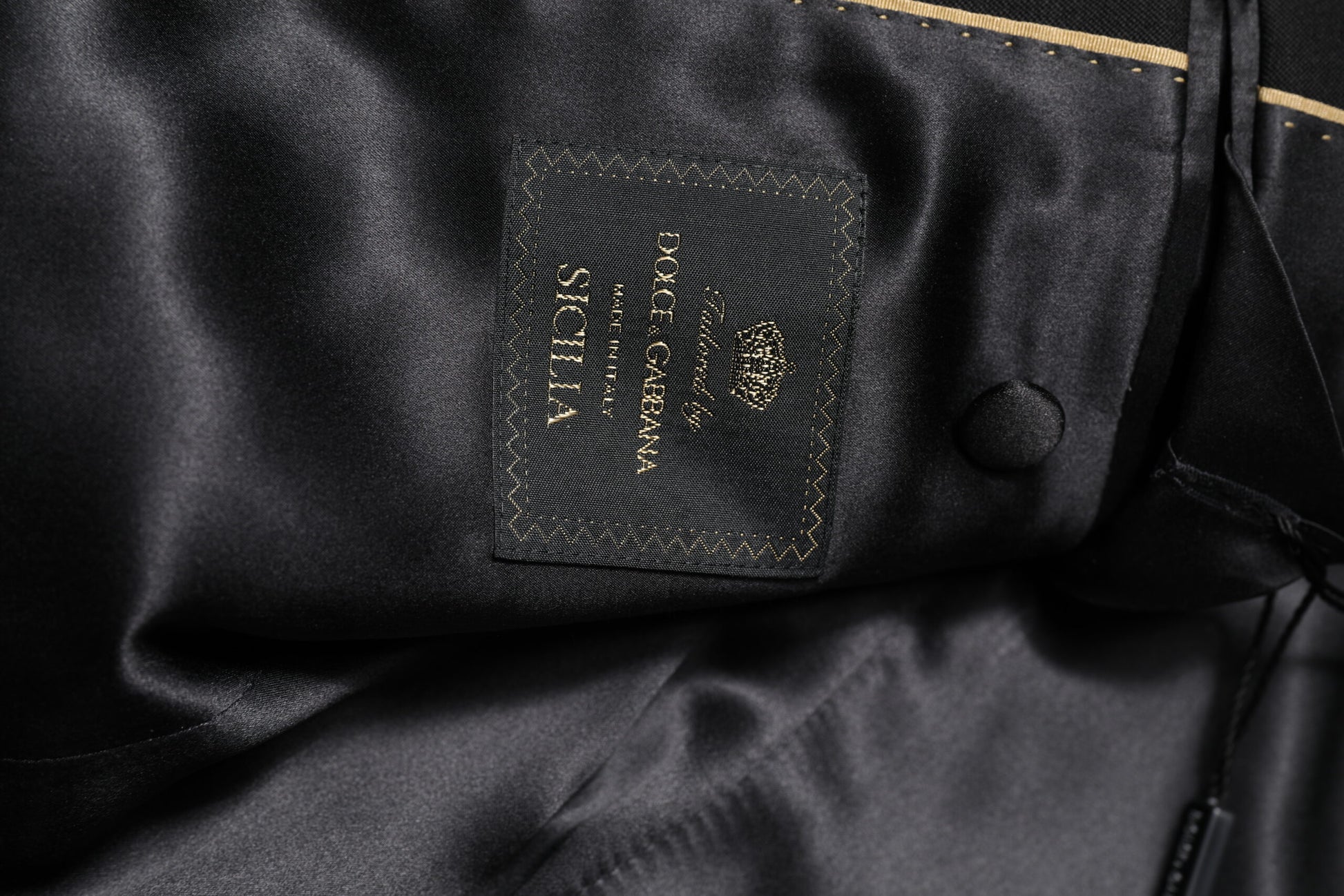 Dolce & Gabbana Black SICILIA Crystal-Embellished Coat Blazer