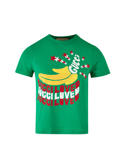Gucci Green Cotton Logo T-Shirt - Iconic Luxury with a Bold Statement