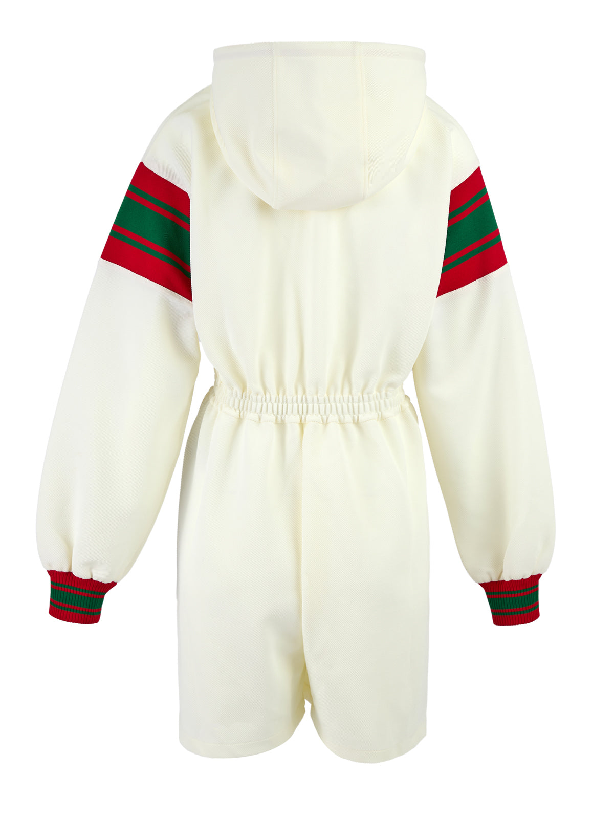 Gucci Cream Hooded Logo Sweat Playsuit