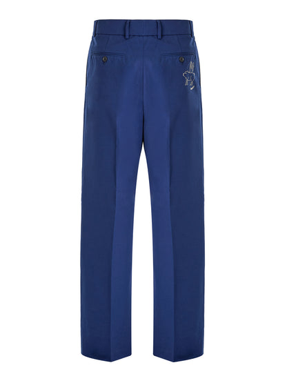Gucci Blue Classic Cotton Pants - Crafted Italian Elegance