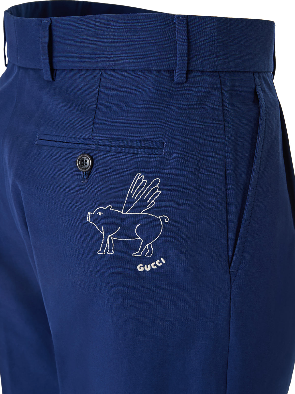Gucci Blue Classic Cotton Pants - Crafted Italian Elegance