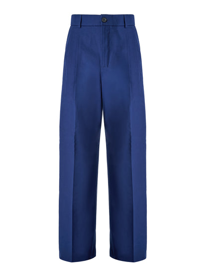 Gucci Blue Classic Cotton Pants - Crafted Italian Elegance
