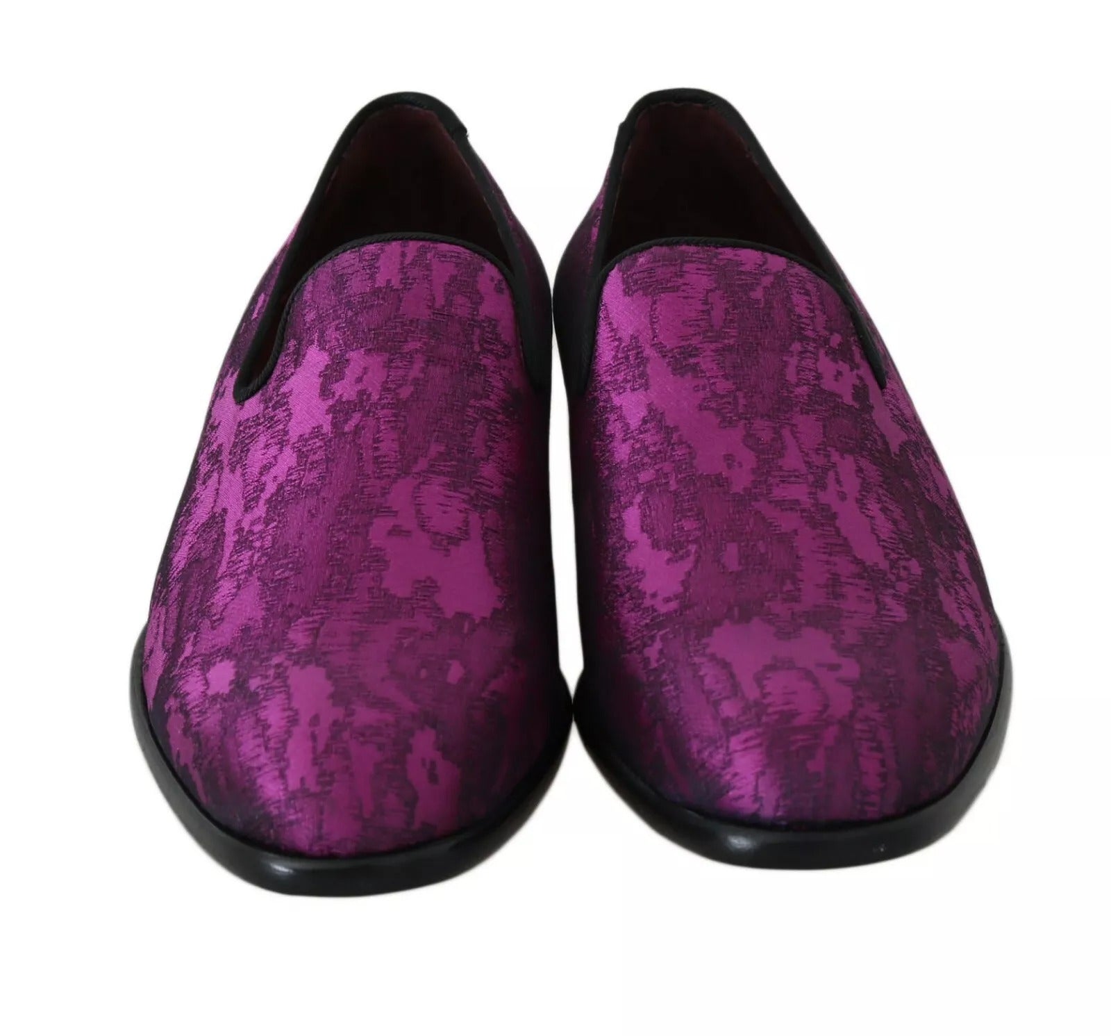 Elegant Silk-Wool Blend Loafers in Purple by Dolce & Gabbana