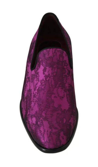 Elegant Silk-Wool Blend Loafers in Purple by Dolce & Gabbana