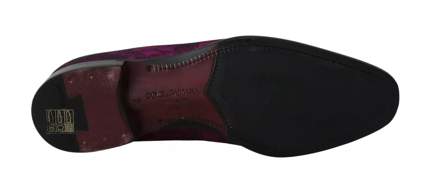 Elegant Silk-Wool Blend Loafers in Purple by Dolce & Gabbana