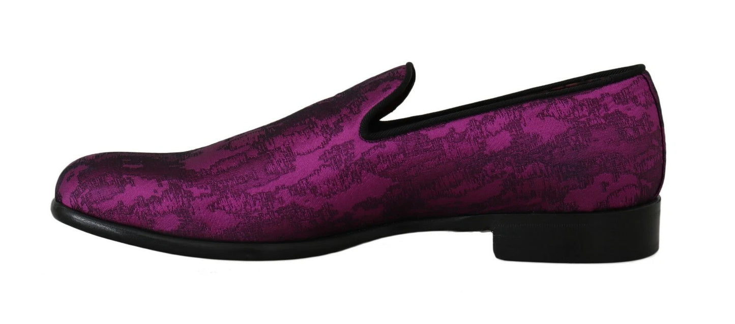 Elegant Silk-Wool Blend Loafers in Purple by Dolce & Gabbana