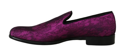 Elegant Silk-Wool Blend Loafers in Purple by Dolce & Gabbana