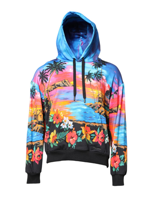 Dolce & Gabbana Multicolor Print Hooded Sweatshirt