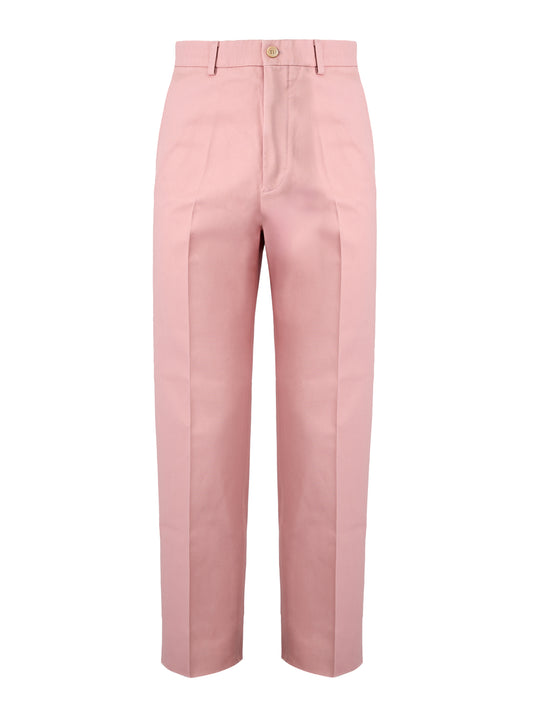 Gucci Light Pink Cotton Pants for Men