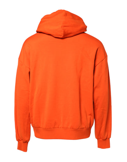 Dolce & Gabbana Orange Cotton Hooded Sweatshirt for Men