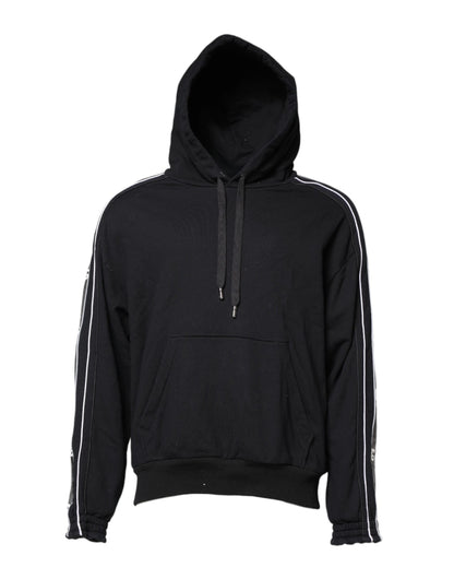 Dolce & Gabbana Men's Black Cotton Logo Hoodie