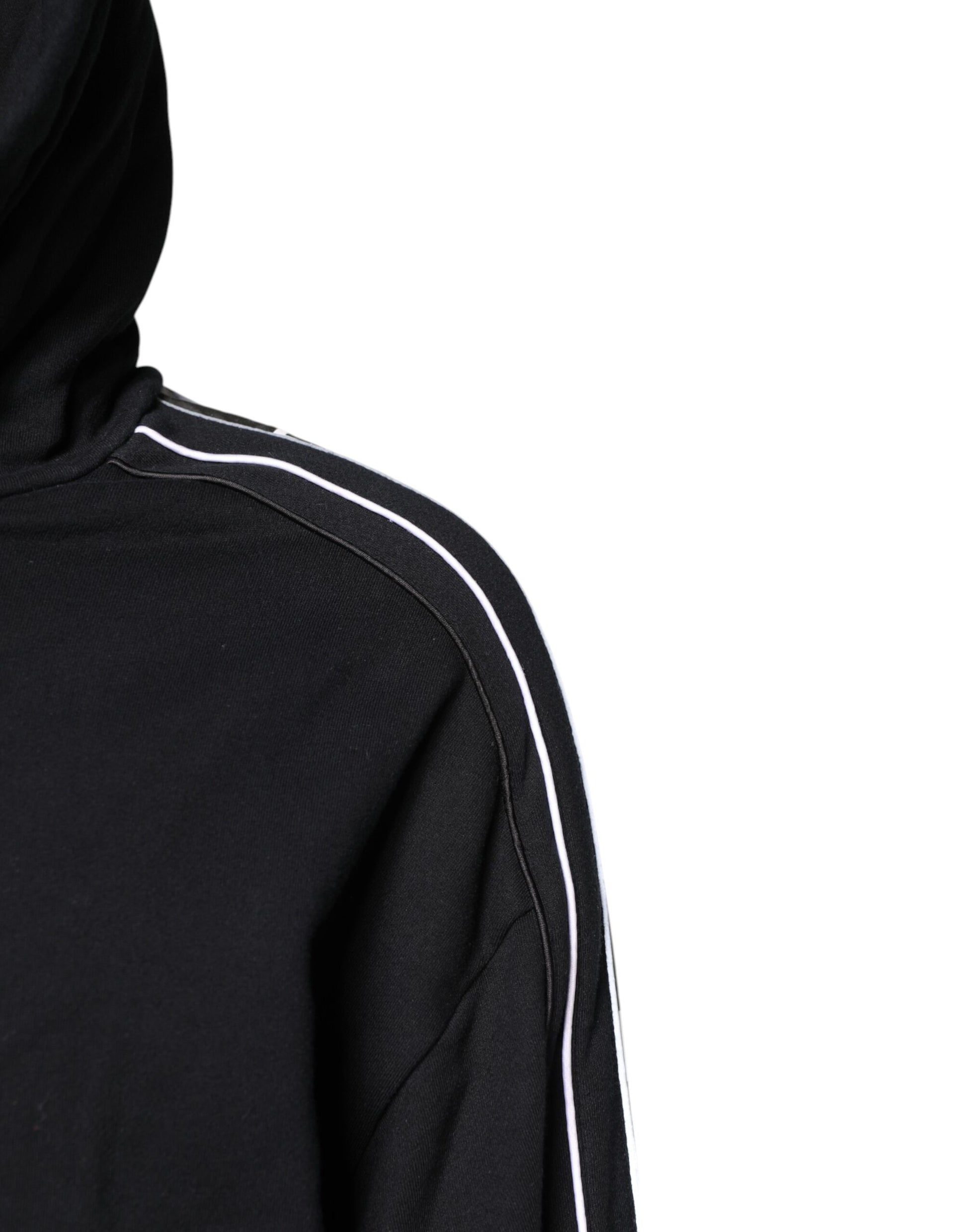 Dolce & Gabbana Men's Black Cotton Logo Hoodie