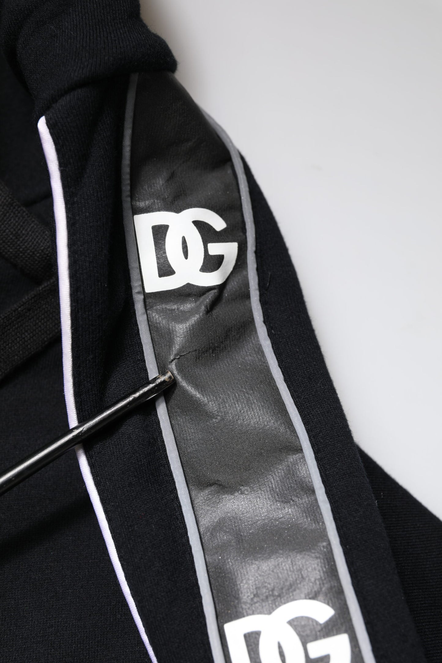 Dolce & Gabbana Men's Black Cotton Logo Hoodie