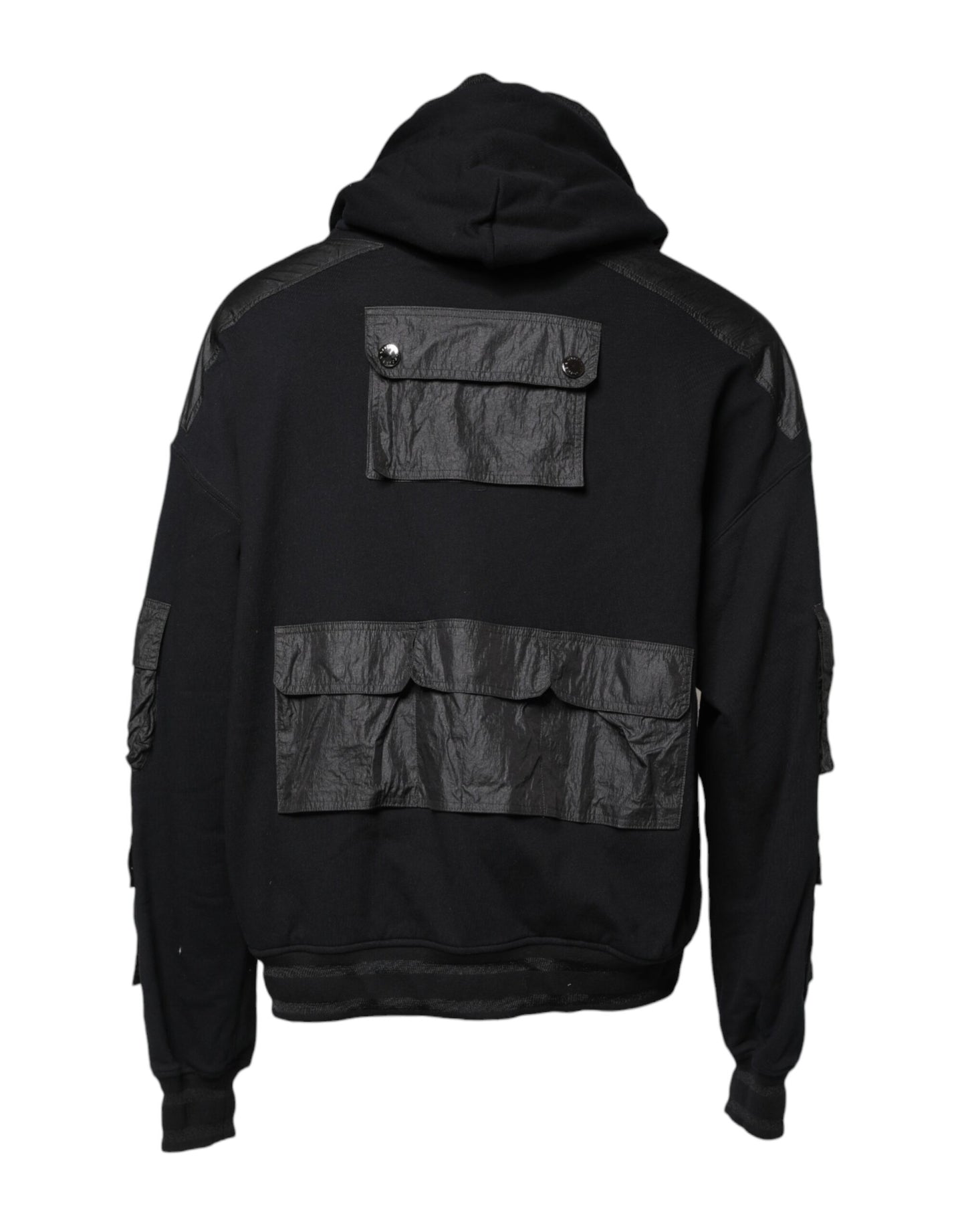 Dolce & Gabbana Black Cotton Hooded Sweatshirt