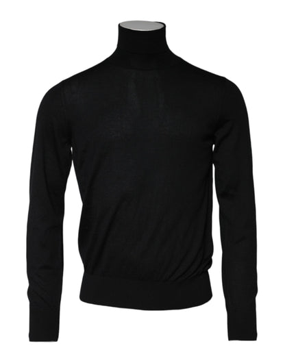 Dolce & Gabbana Black Cashmere Knitted Pullover Sweater