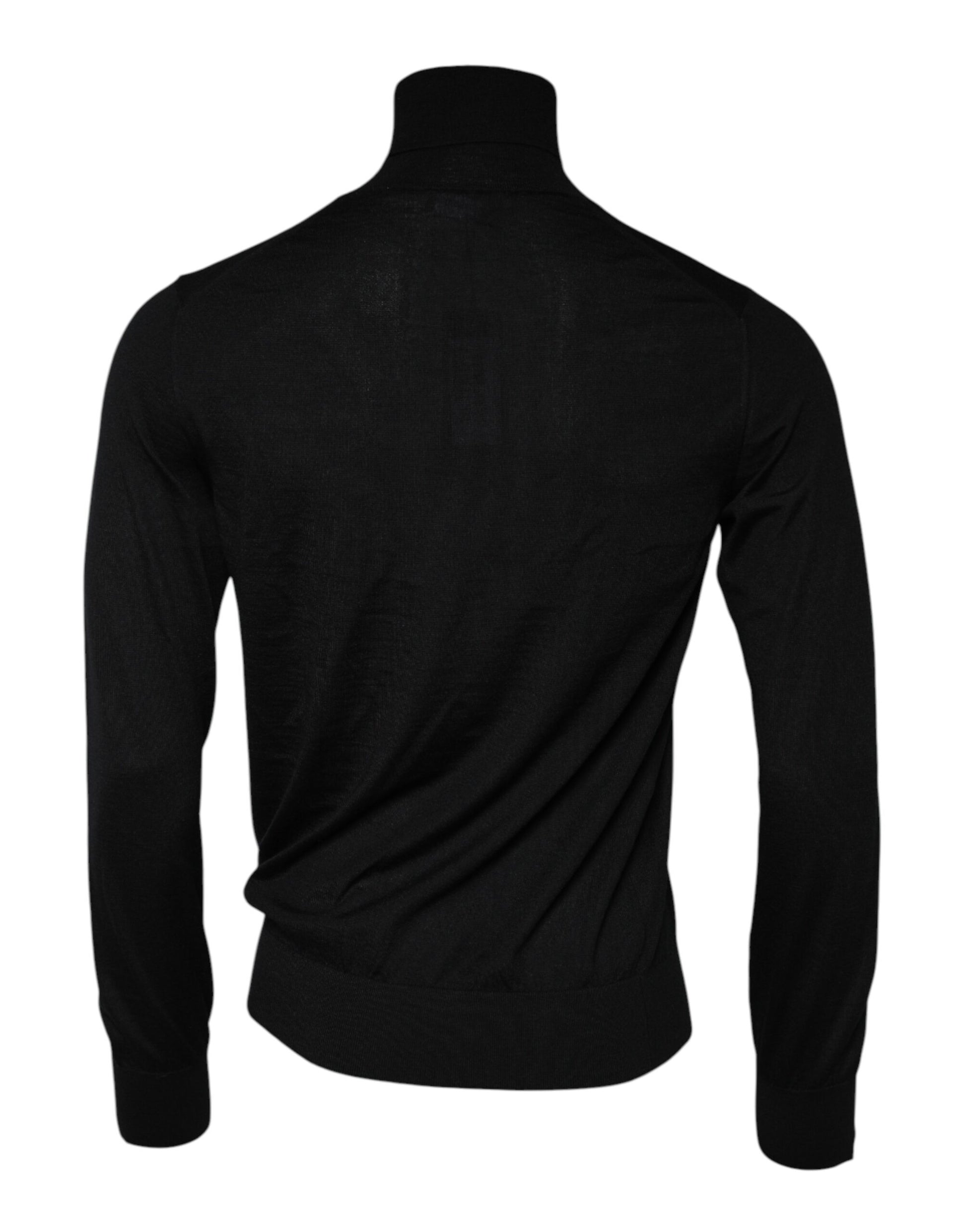 Dolce & Gabbana Black Cashmere Knitted Pullover Sweater