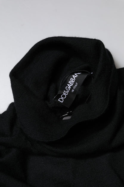 Dolce & Gabbana Black Cashmere Knitted Pullover Sweater