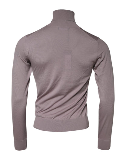 Dolce & Gabbana Brown Cashmere Knitted Pullover Sweater