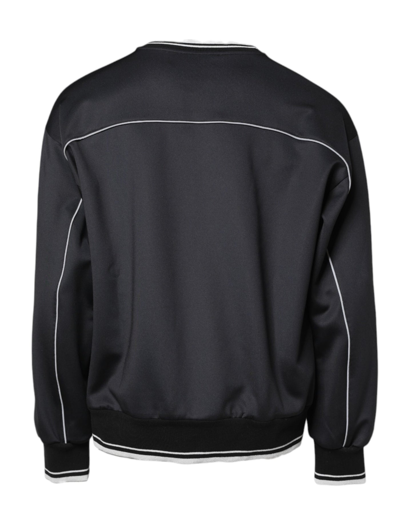 Dolce & Gabbana Black Logo Crew Neck Men's Pullover Sweater