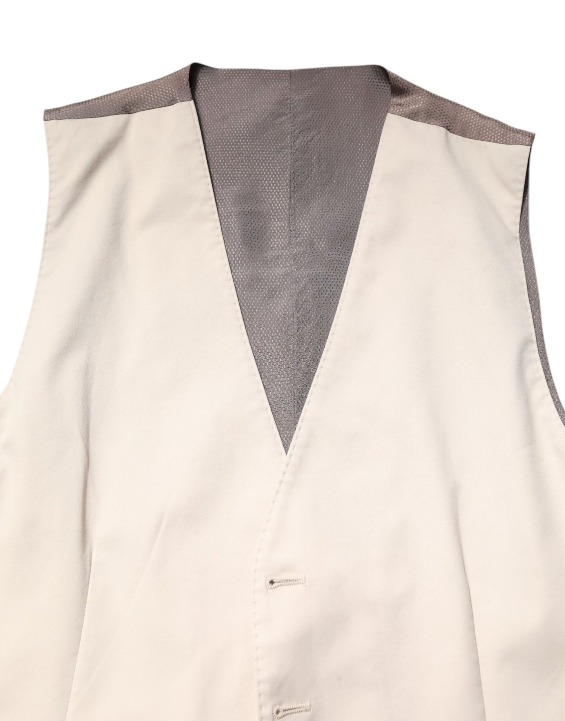 Dolce & Gabbana Beige Gray Formal Waistcoat Vest for Men