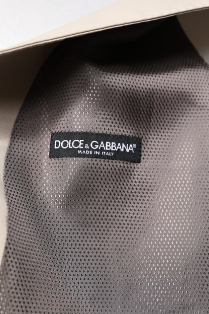 Dolce & Gabbana Beige Gray Formal Waistcoat Vest for Men