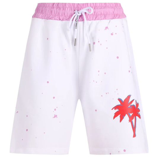 Comme Des Fuckdown White Cotton Fleece Shorts