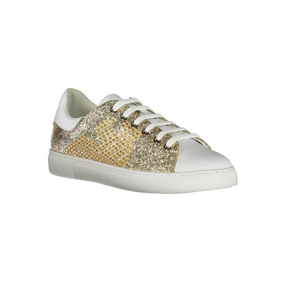 Emporio Armani Gold Polyester Women Sneakers