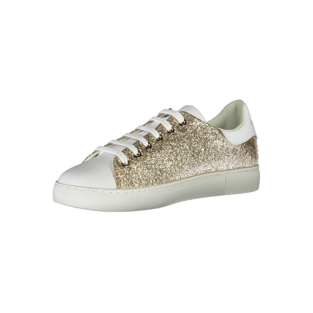 Emporio Armani Gold Polyester Women Sneakers