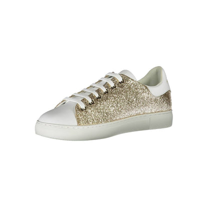 Emporio Armani Gold Polyester Women Sneakers