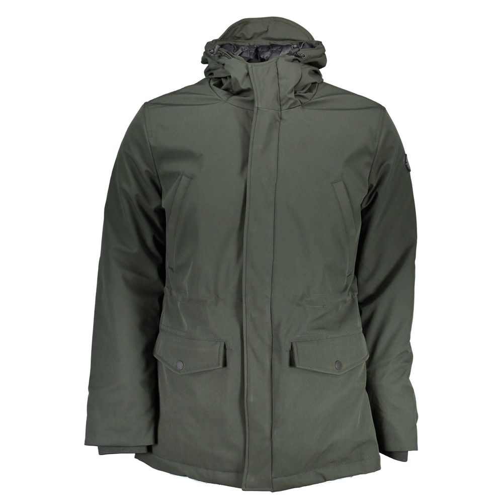 U.S. POLO ASSN. Green Polyester Hooded Jacket for Men