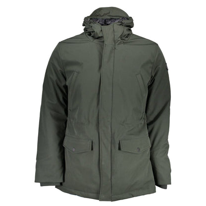 U.S. POLO ASSN. Green Polyester Hooded Jacket for Men