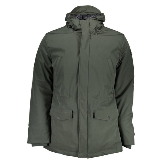 U.S. POLO ASSN. Green Polyester Hooded Jacket for Men