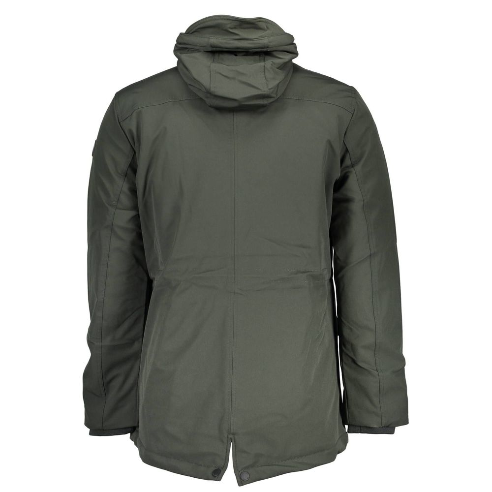 U.S. POLO ASSN. Green Polyester Hooded Jacket for Men