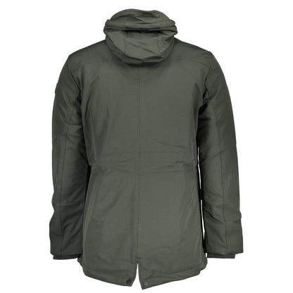 U.S. POLO ASSN. Green Polyester Hooded Jacket for Men