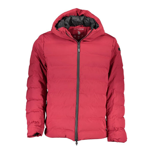 U.S. POLO ASSN. Red Polyamide Hooded Men's Jacket