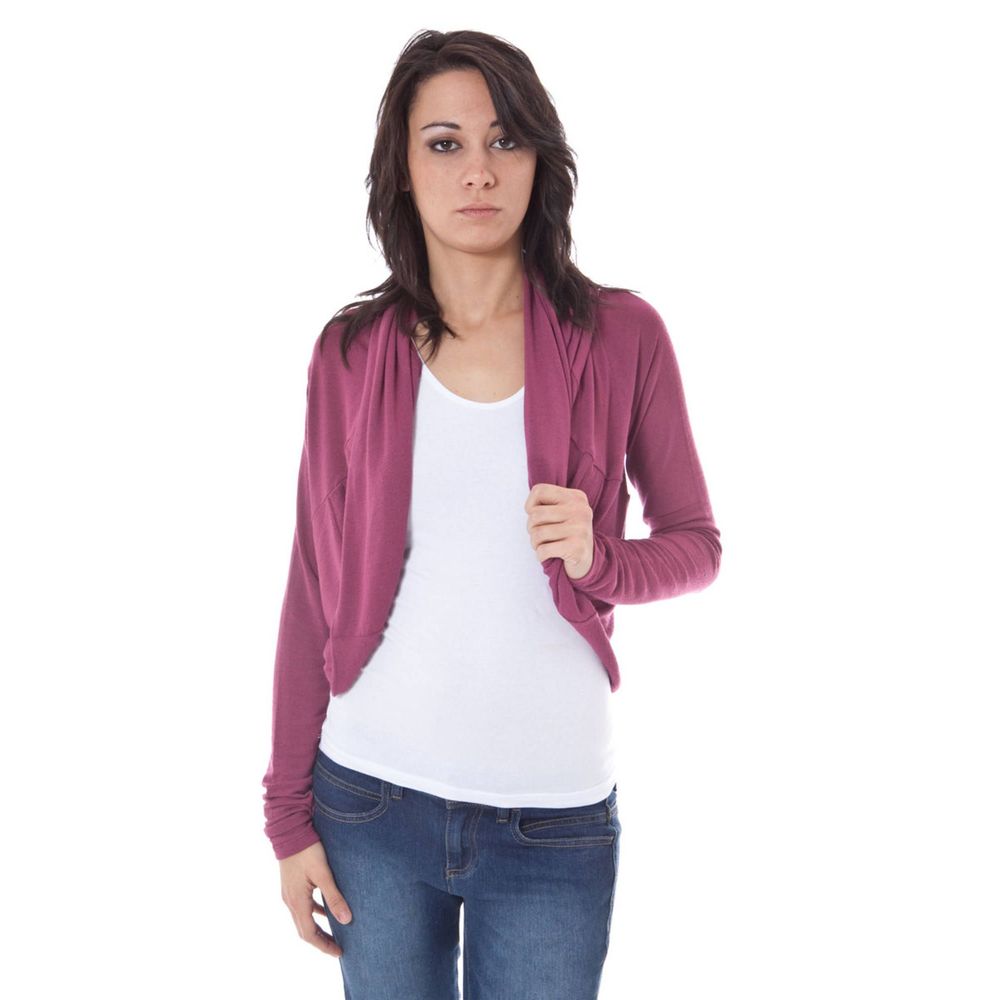 John Galliano Purple Elastane Long Sleeve Shrug