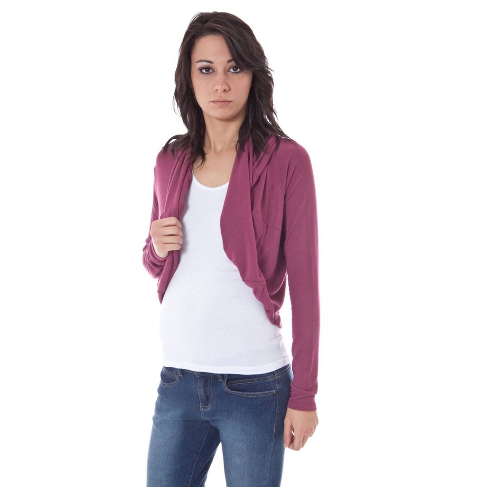 John Galliano Purple Elastane Long Sleeve Shrug