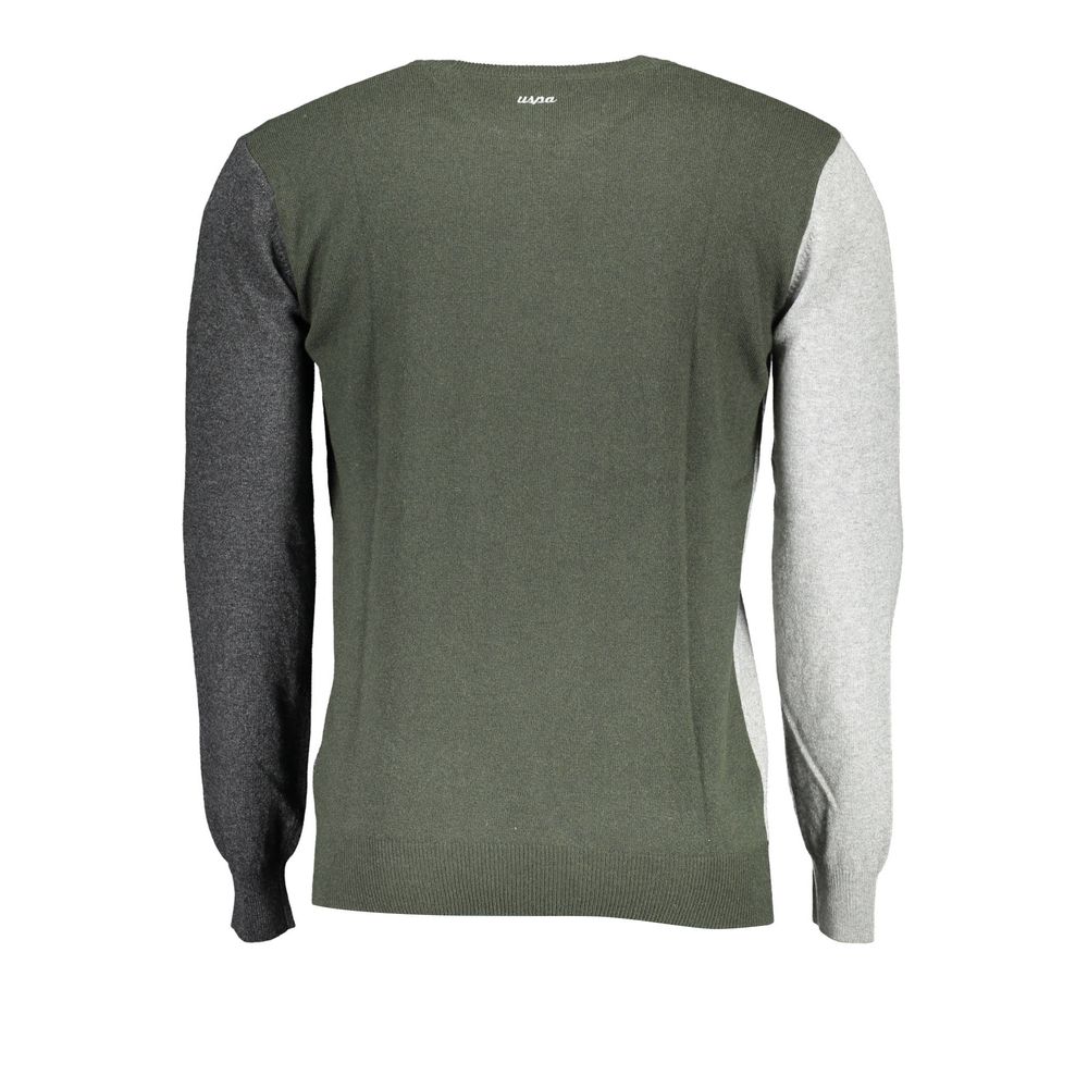 U.S. POLO ASSN. Gray Wool Cashmere Blend Sweater for Men