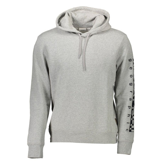 Napapijri Gray Cotton Men Sweatshirt - Elevate Your Style