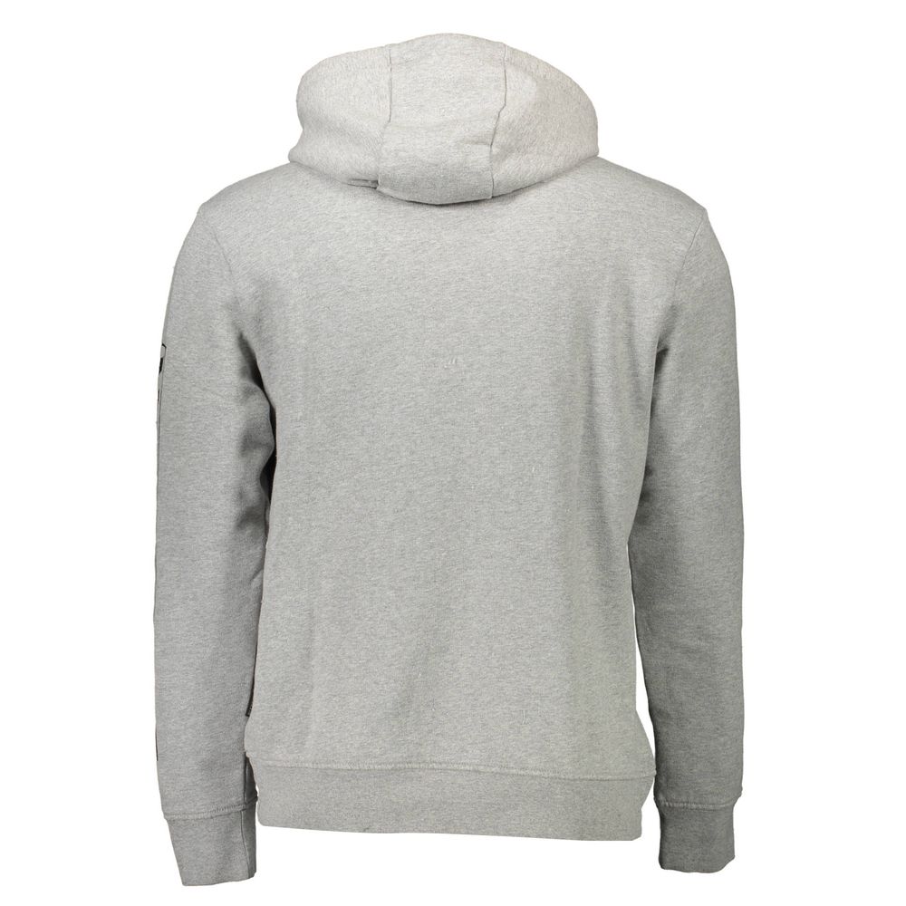 Napapijri Gray Cotton Men Sweatshirt - Elevate Your Style