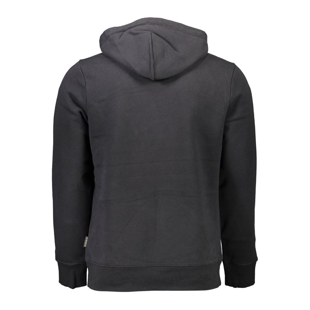 Napapijri Black Cotton Men Sweater - Urban Adventure Awaits
