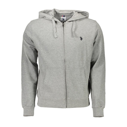 U.S. POLO ASSN. Gray Cotton Hooded Sweatshirt