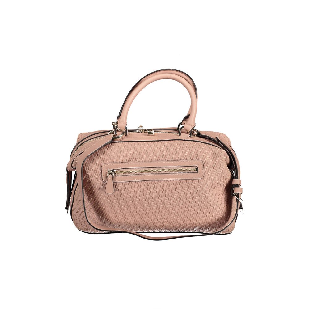Guess Jeans Pink Handbag – Faux Leather, Chic Organiser Design