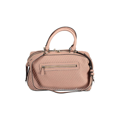 Guess Jeans Pink Handbag – Faux Leather, Chic Organiser Design