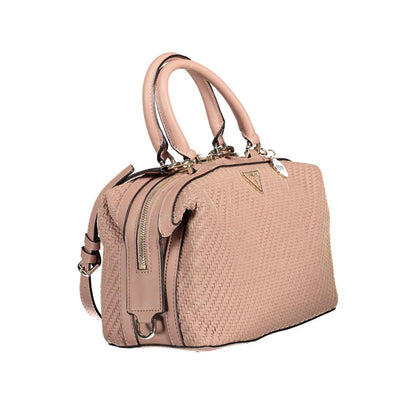 Guess Jeans Pink Handbag – Faux Leather, Chic Organiser Design